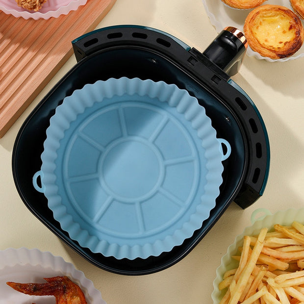 Air Fryer Oven Baking Tray, Silicone Tray, Fried Chicken, Pizza